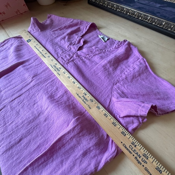 Orchid Purple Linen Tunic Dress - Picture 6 of 6